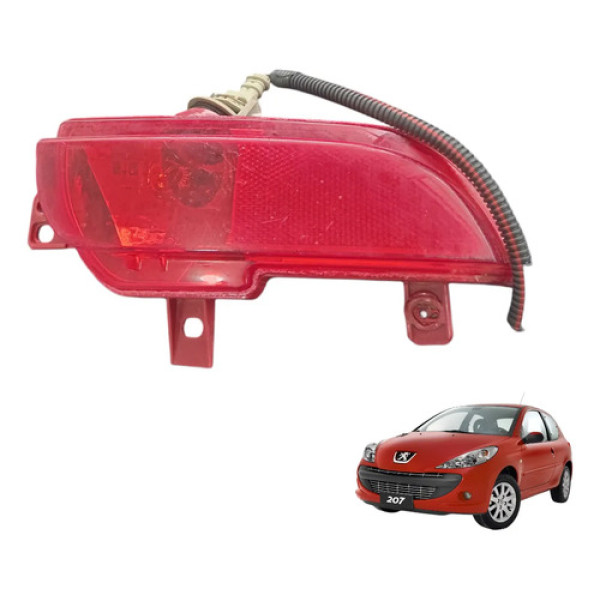 Refletor Olho De Gato Traseiro Esq Peugeot 207 2009 A 2012  Vermelho