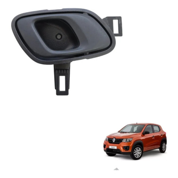 Maçaneta Interna Renault Kwid 2016 2017 2018 Lado Do Carona Preto Dianteira/traseira