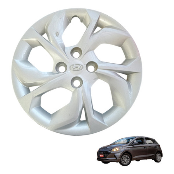 Calota Da Roda Aro 15 Hyundai Hb20 2019 A 2023 Prateado Prateado