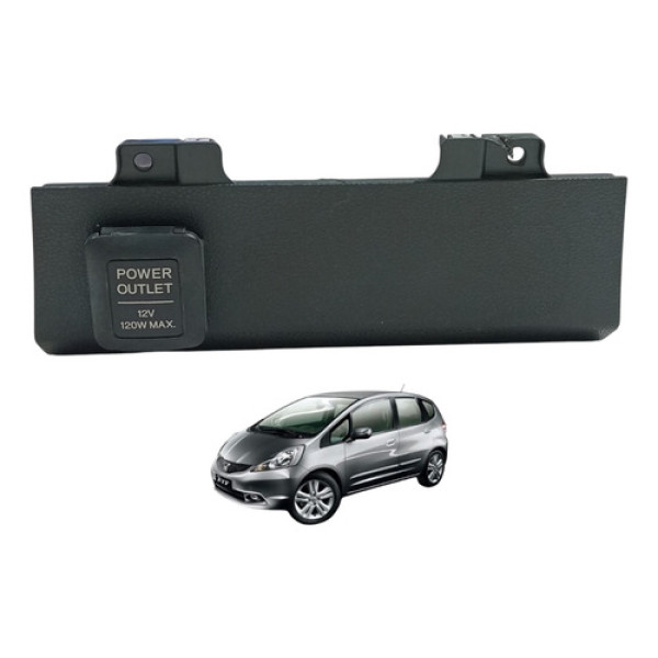 Moldura Tomada 12v Acendedor Painel Honda Fit 2009 A 2014