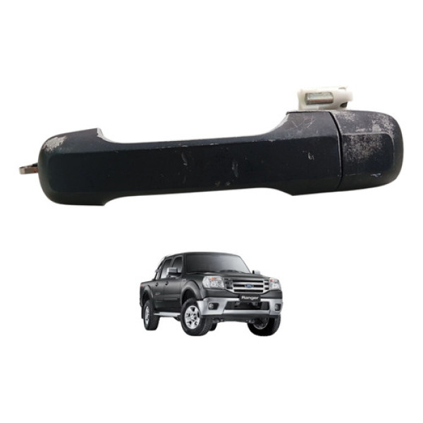 Maçaneta Externa Porta Dianteira Traseira Esquerda Ranger Preto Dianteira/traseira