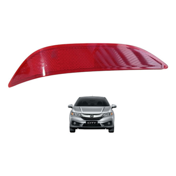 Refletor Olho De Gato Traseiro Esquerdo Honda City 2015/2017 Vermelho