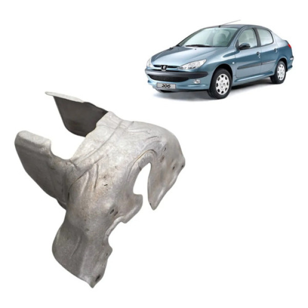 Protetor Defletor Calor Coletor Escape Peugeot 206 2003/2010