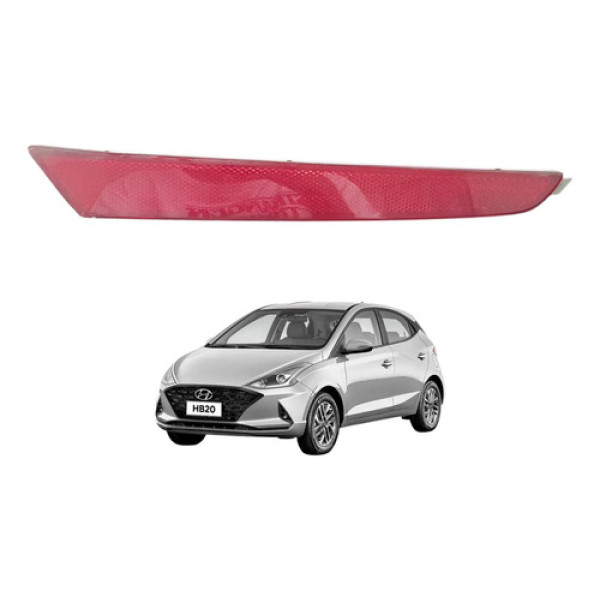 Refletor Olho De Gato Direito Hyundai Hb20 2013 A 2019  Vermelho