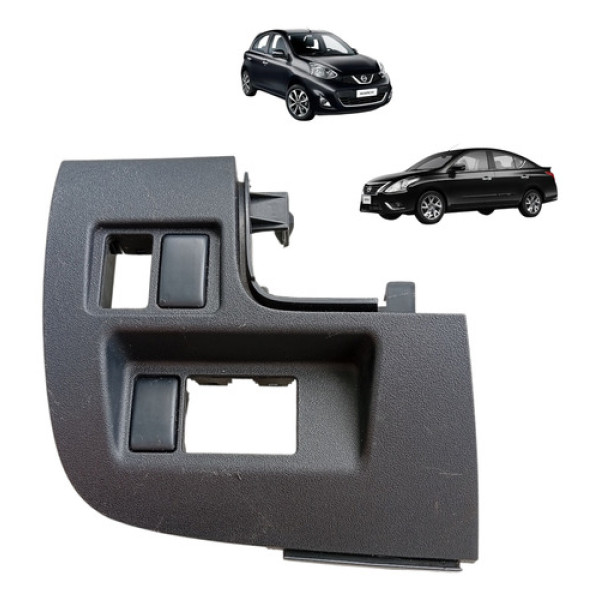 Moldura Botão Retrovisor Elétrico March Versa 2012 A 2020