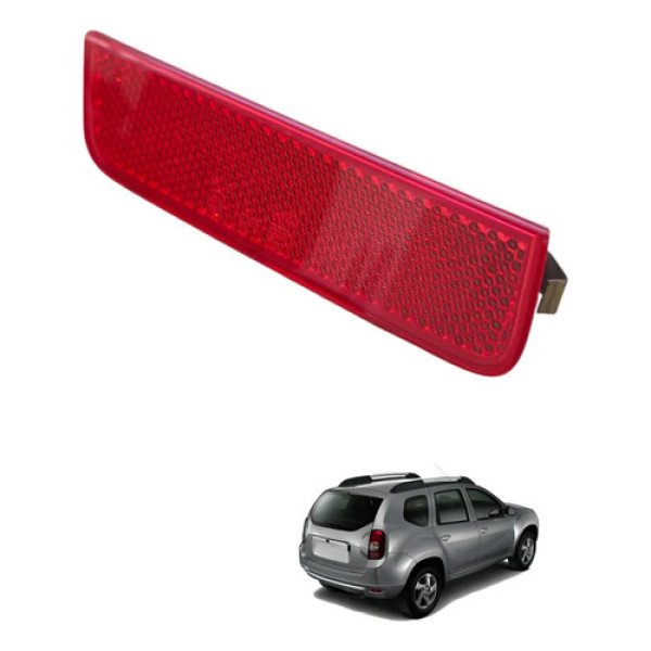 Refletor Para-choque Renault Duster 11 12 15 16-19 Esquerdo Vermelho