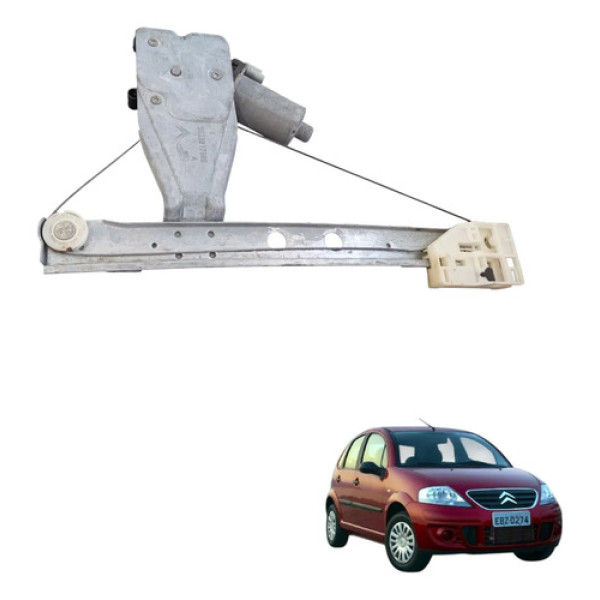 Máquina Vidro Elétrico Tras Esquerda Citroen C3 2004 A 2011