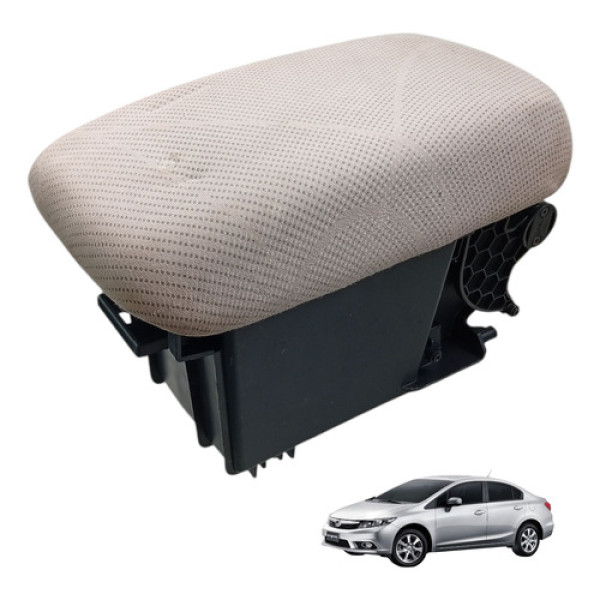 Apoio Braço Console Central Honda Civic 2013 2014 2015 2016 Bege Tecido