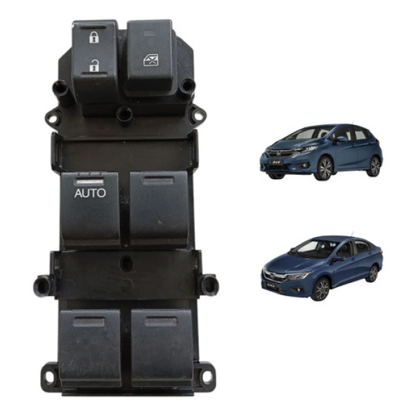 Comando Botão Vidro Elétrico Honda Fit City 2015 A 2021