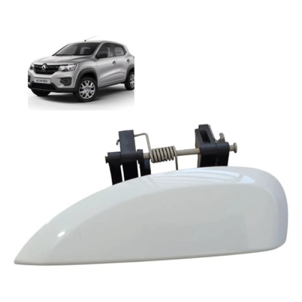 Maçaneta Externa Esquerda Renault Kwid 2017 A 2022 Branco Dianteira