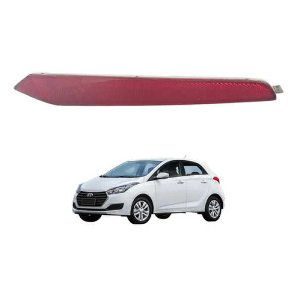Refletor Olho De Gato Esquerdo Hyundai Hb20 2013 A 2019  Vermelho