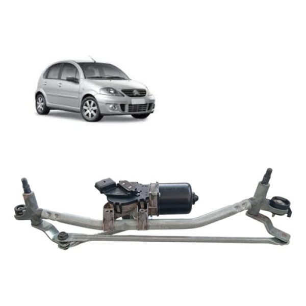 Motor Limpador Parabrisa Com Galhada Citroen C3 2003 A 2012
