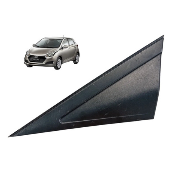 Moldura Externa Do Retrovisor Lado Esq Hb20 2013 À 2015 Preto