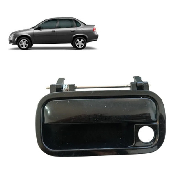 Maçaneta Externa Dianteira Corsa Sedan Classic 2004 A 2016 Preto Dianteira