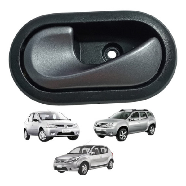 Maçaneta Interna Esquerda Cinza Sandero Logan Megane Duster