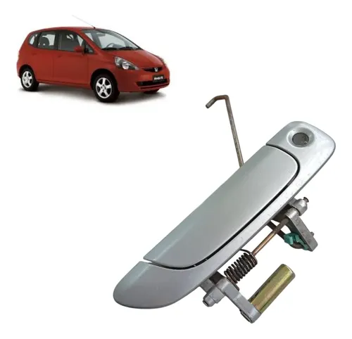 Maçaneta Externa Diant Direita Honda Fit 2003 04 05 06 07 08 Prateado Dianteira