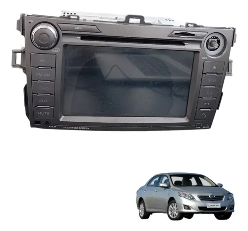 Central Multimídia Toyota Corolla 2009 A 2014 Original Cinza Cinza